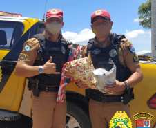 BPRv entrega presentes de Natal para crianças em Almirante Tamandaré e Itaperuçu, na RMC