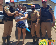 BPRv entrega presentes de Natal para crianças em Almirante Tamandaré e Itaperuçu, na RMC
