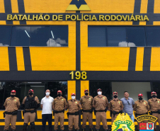 BPRv inaugura Posto Rodoviário nos Campos Gerais e homenageia policiais militares
