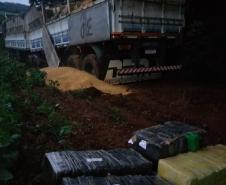 Carreta com mais de cinco toneladas de maconha é apreendida pela PM em Campo Bonito durante a Operação Sinergia