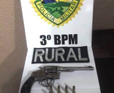 PM apreende duas armas de fogo e recupera uma televisão no Sudoeste do estado