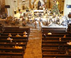 Banda de Música da PM faz Live de natal na Catedral Basílica Menor de Curitiba