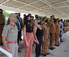 Durante solenidade, a Academia Policial Militar do Guatupê recebe novo Comandante em São José dos Pinhais, na RMC
