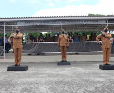 Durante solenidade, a Academia Policial Militar do Guatupê recebe novo Comandante em São José dos Pinhais, na RMC
