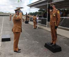 Durante solenidade, a Academia Policial Militar do Guatupê recebe novo Comandante em São José dos Pinhais, na RMC