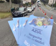 Batalhão de Trânsito da Capital promove blitz educativa no encerramento da campanha Novembro Azul