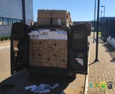 Equipes da Operação Hórus apreendem sete carros carregados com cigarros contrabandeados de uma só vez