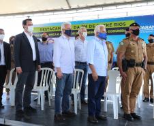 Governador inaugura sede do destacamento da PM de Entre Rios, em Guarapuava