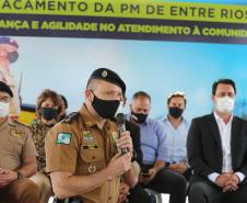 Governador inaugura sede do destacamento da PM de Entre Rios, em Guarapuava