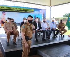 Governador inaugura sede do destacamento da PM de Entre Rios, em Guarapuava