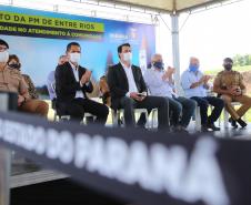 Governador inaugura sede do destacamento da PM de Entre Rios, em Guarapuava