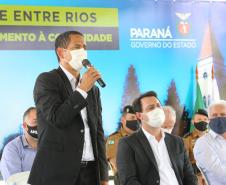 Governador inaugura sede do destacamento da PM de Entre Rios, em Guarapuava