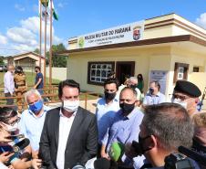 Governador inaugura sede do destacamento da PM de Entre Rios, em Guarapuava