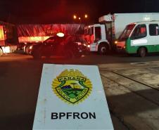 Suspeitos fogem ao verem viatura do BPFron e abandonam 724 caixas de cigarros em Entre Rios do Oeste