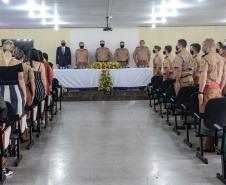 Evento marca a formatura de 28 policiais e bombeiros militares no Curso de Instrutor de Educação Física (CIEF) na APGM, em São José dos Pinhais (PR)