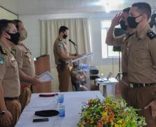 Evento marca a formatura de 28 policiais e bombeiros militares no Curso de Instrutor de Educação Física (CIEF) na APGM, em São José dos Pinhais (PR)