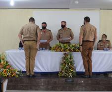 Evento marca a formatura de 28 policiais e bombeiros militares no Curso de Instrutor de Educação Física (CIEF) na APGM, em São José dos Pinhais (PR)