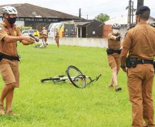 Policiais militares passam por capacitação de ciclopatrulhamento no Litoral