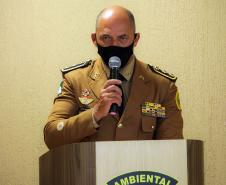 Batalhão de Polícia Ambiental recebe novo comandante durante solenidade restrita em São José dos Pinhais, na RMC