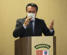 Batalhão de Polícia Ambiental recebe novo comandante durante solenidade restrita em São José dos Pinhais, na RMC