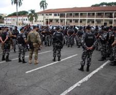 Cerca de 60 policiais do BOPE reforçam o policiamento em Curitiba e na Região Metropolitana de Curitiba (RMC)