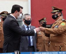 Governador participa de troca de Comando do Corpo de Bombeiro e entrega novas viaturas em Curitiba
