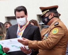 Governador participa de troca de Comando do Corpo de Bombeiro e entrega novas viaturas em Curitiba