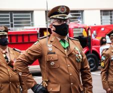 Governador participa de troca de Comando do Corpo de Bombeiro e entrega novas viaturas em Curitiba