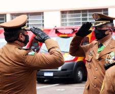 Governador participa de troca de Comando do Corpo de Bombeiro e entrega novas viaturas em Curitiba