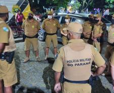9º Batalhão mobiliza quase 100 policiais para reforçar policiamento em Paranaguá  com a operação Subárea IV
