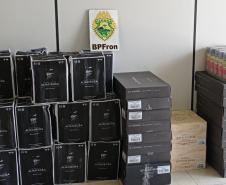 Operação Hórus: PM apreende grande quantidade de cigarros e vinhos contrabandeados, em ações distintas na fronteira