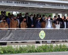 Polícia Militar do Paraná recebe novo Comandante-Geral durante solenidade na APMG, em São José dos Pinhais (PR)
