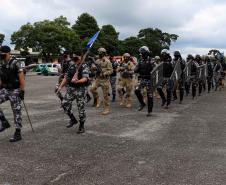 Polícia Militar do Paraná recebe novo Comandante-Geral durante solenidade na APMG, em São José dos Pinhais (PR)