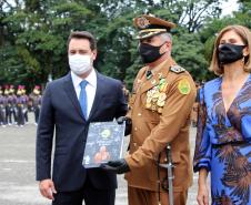 Polícia Militar do Paraná recebe novo Comandante-Geral durante solenidade na APMG, em São José dos Pinhais (PR)