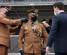 Polícia Militar do Paraná recebe novo Comandante-Geral durante solenidade na APMG, em São José dos Pinhais (PR)