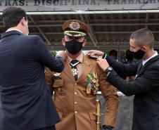 Polícia Militar do Paraná recebe novo Comandante-Geral durante solenidade na APMG, em São José dos Pinhais (PR)
