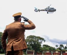 Polícia Militar do Paraná recebe novo Comandante-Geral durante solenidade na APMG, em São José dos Pinhais (PR)