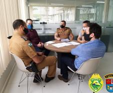 Reunião entre PM e autoridades municipais de Palmas trata sobre a construção de base para ROTAM e Radiopatrulha na cidade