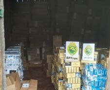 Ação conjunta do BPFron com o 21º Batalhão da PM resulta na apreensão de R$ 412 mil em cigarros contrabandeados