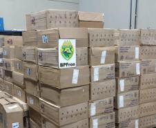 Ação conjunta do BPFron com o 21º Batalhão da PM resulta na apreensão de R$ 412 mil em cigarros contrabandeados