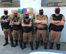 Caminhão com 985 quilos de maconha que seguia para Colombo (PR) é interceptado pelo BPRv na Rodovia da Uva