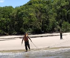 Batalhão Ambiental apreende rede de pesca na Ilha das Peças