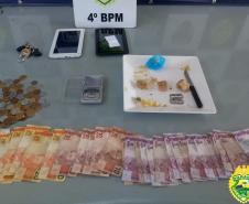 Três pessoas são encaminhadas pela PM por tráfico e crack, maconha e dinheiro são apreendidos no Noroeste do estado