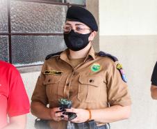 Policiais militares femininas do Quartel do Comando-Geral da PM são homenageadas no Dia Internacional da Mulher