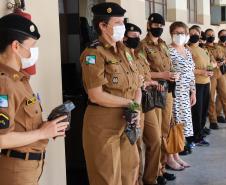 Policiais militares femininas do Quartel do Comando-Geral da PM são homenageadas no Dia Internacional da Mulher