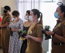 Policiais militares femininas do Quartel do Comando-Geral da PM são homenageadas no Dia Internacional da Mulher