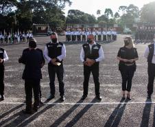 Profissionais de segurança pública são homenageados pelo ministro André Mendonça na APMG, em São José dos Pinhais