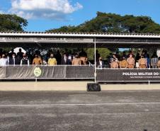 Profissionais de segurança pública são homenageados pelo ministro André Mendonça na APMG, em São José dos Pinhais