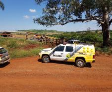 No Noroeste do estado, PM apreende arma de fogo e munições em acampamento rural