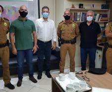 Comandante-Geral da PM preside passagem de comando de unidade de Rolândia e se reúne com autoridades no Norte do PR